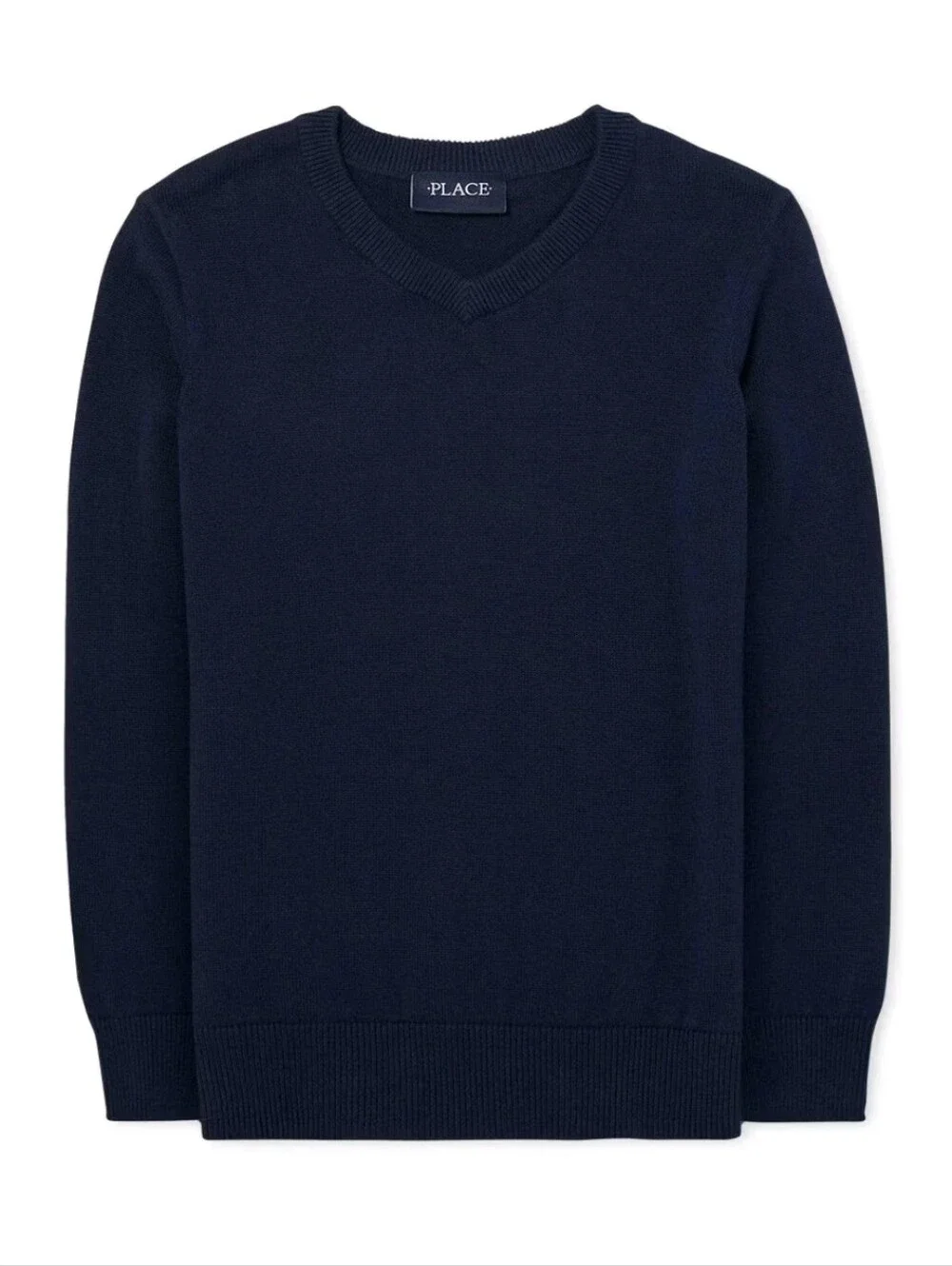 The Children's Place Navy V-Neck Boys Pullover Sweater 100% Cotton NWT XL